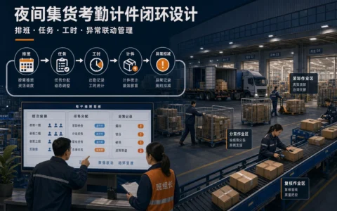 夜间集货场景下考勤计件与异常扣减如何闭环：调度主管与班组联动考核实务（2026年版）