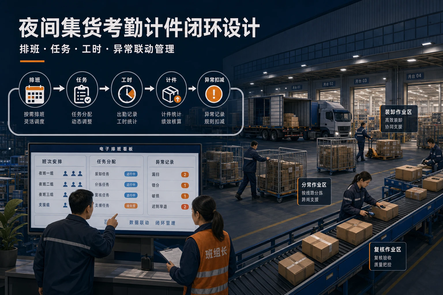 夜间集货上升期班组考勤计件与异常扣减闭环设计（2026年版）