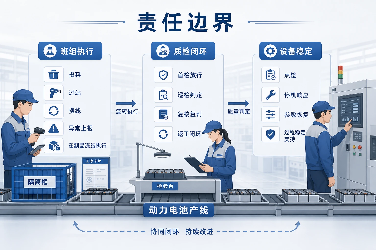 动力电池爬坡期质检班组设备协同绩效设计
