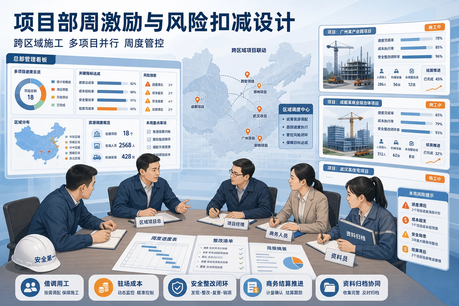 2026年跨区域滚动施工下项目部周激励与风险扣减设计