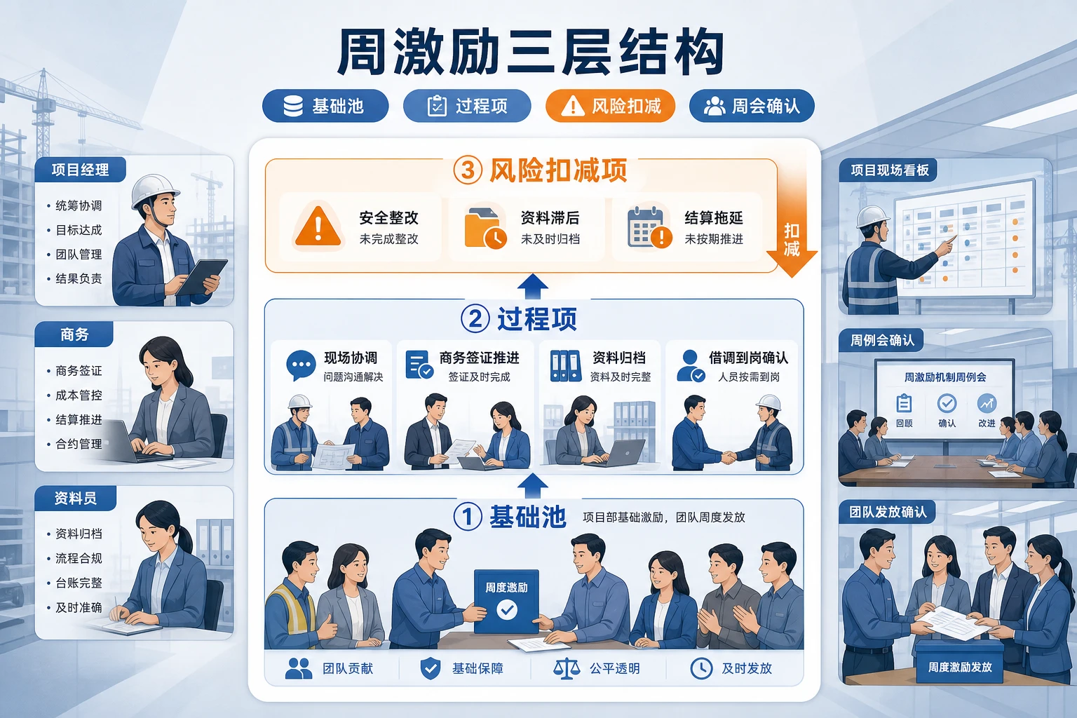 2026年跨区域滚动施工下项目部周激励与风险扣减设计