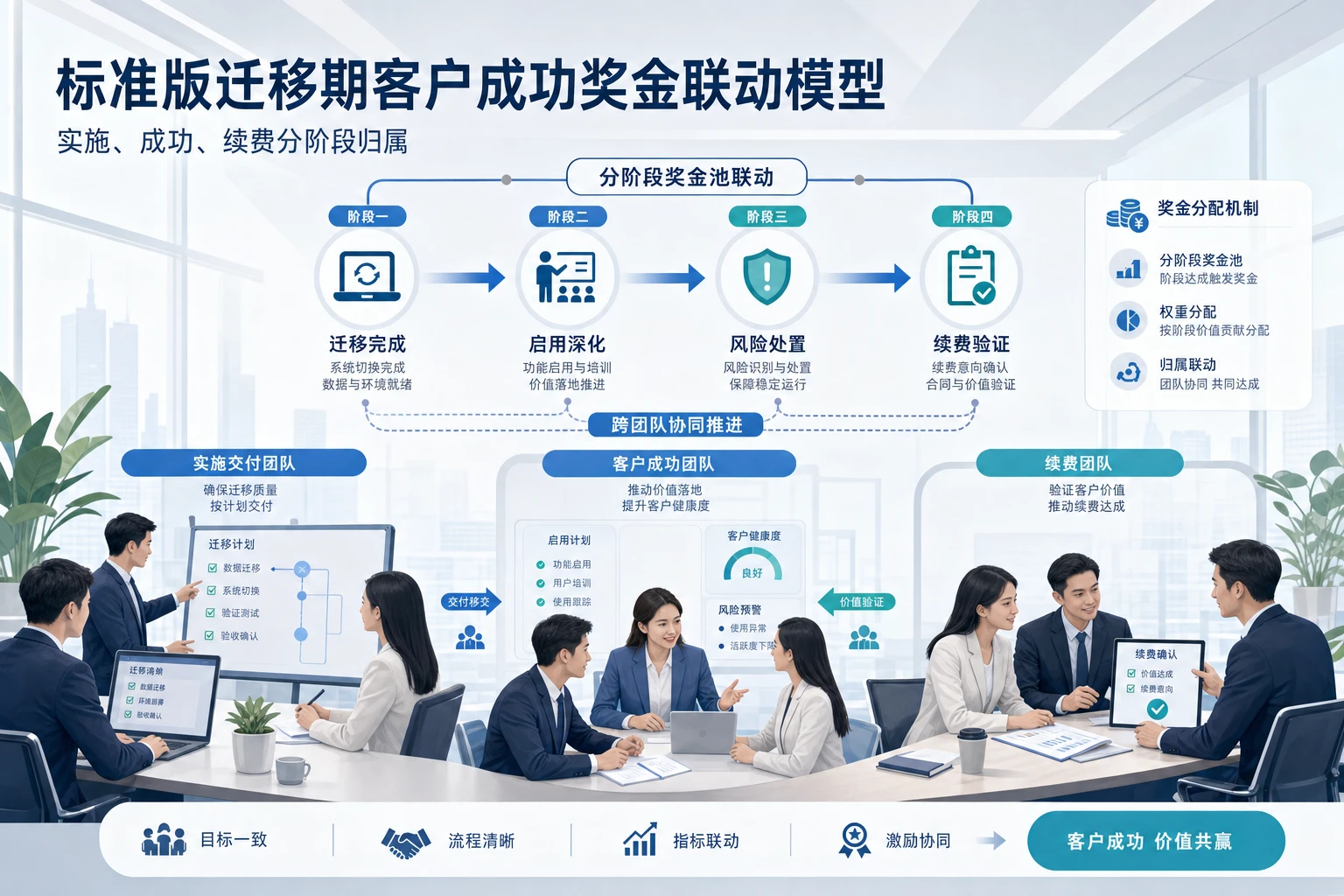 标准版迁移期客户成功奖金联动模型与归属设计