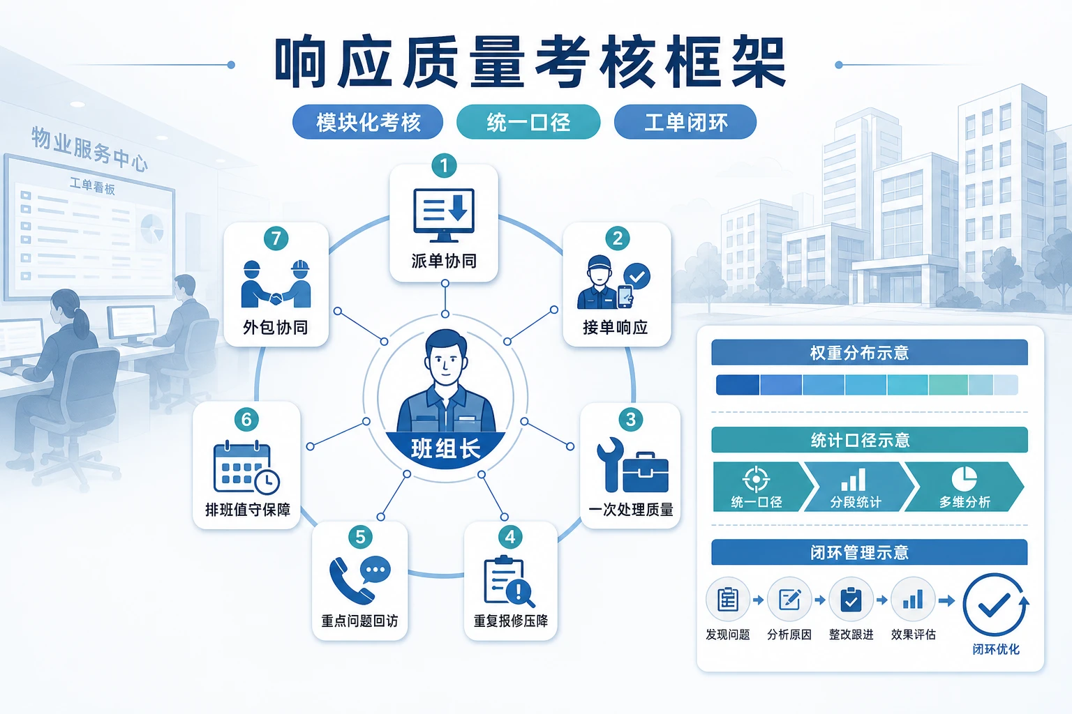 报修渠道分散后物业班组长响应质量考核设计（2026年版）