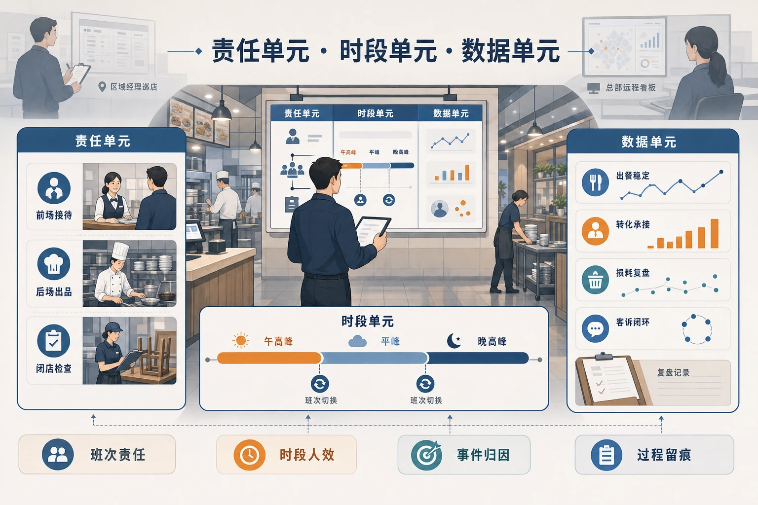 连锁餐饮值班经理责任制与时段人效考核框架