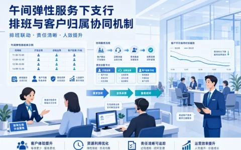 支行排班管理：午间弹性服务下客户归属、替岗责任与网点人效提升（2026年版）