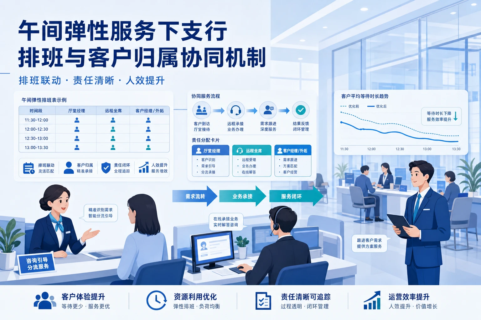 午间弹性服务下支行排班与客户归属协同机制（2026年版）