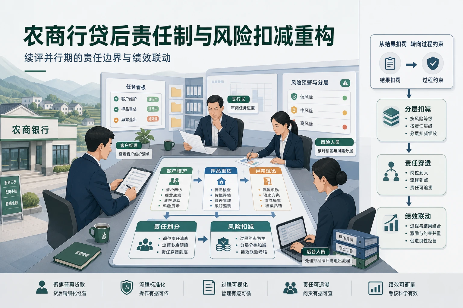 2026年抵押续评并行期农商行贷后责任制与风险扣减重构