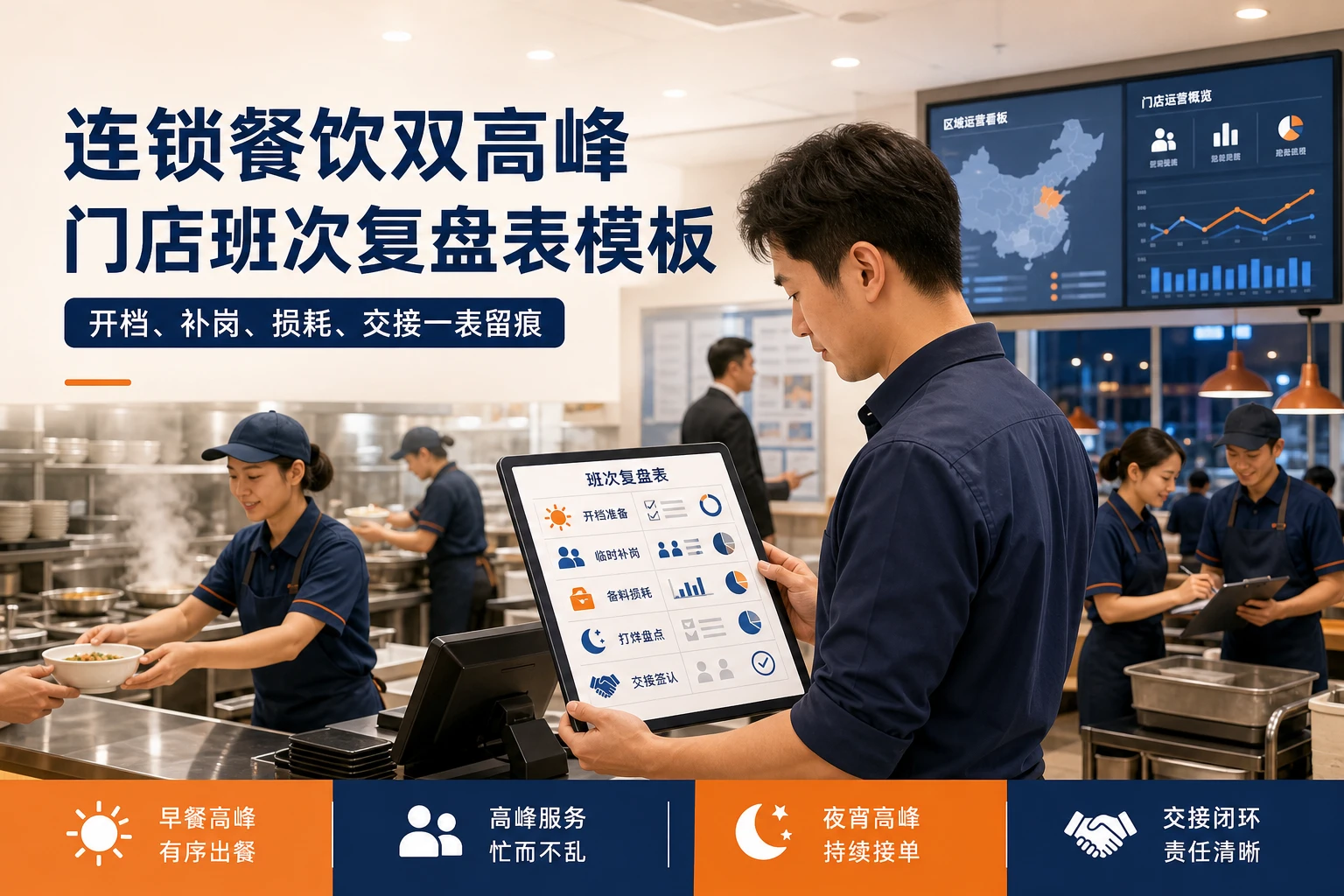 连锁餐饮双高峰门店班次复盘表模板（2026年版）