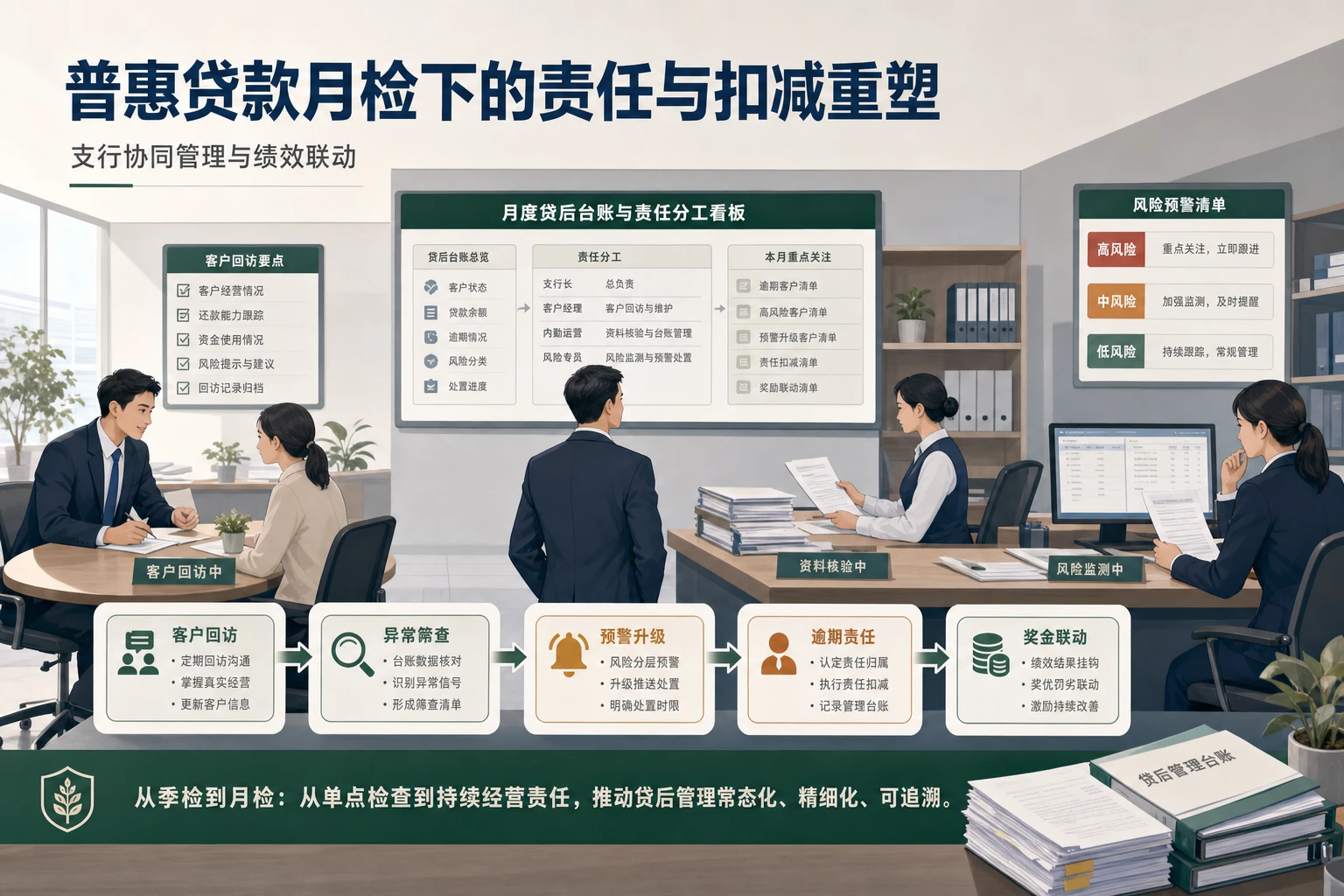 2026年普惠贷款月检机制下支行贷后责任与扣减重塑