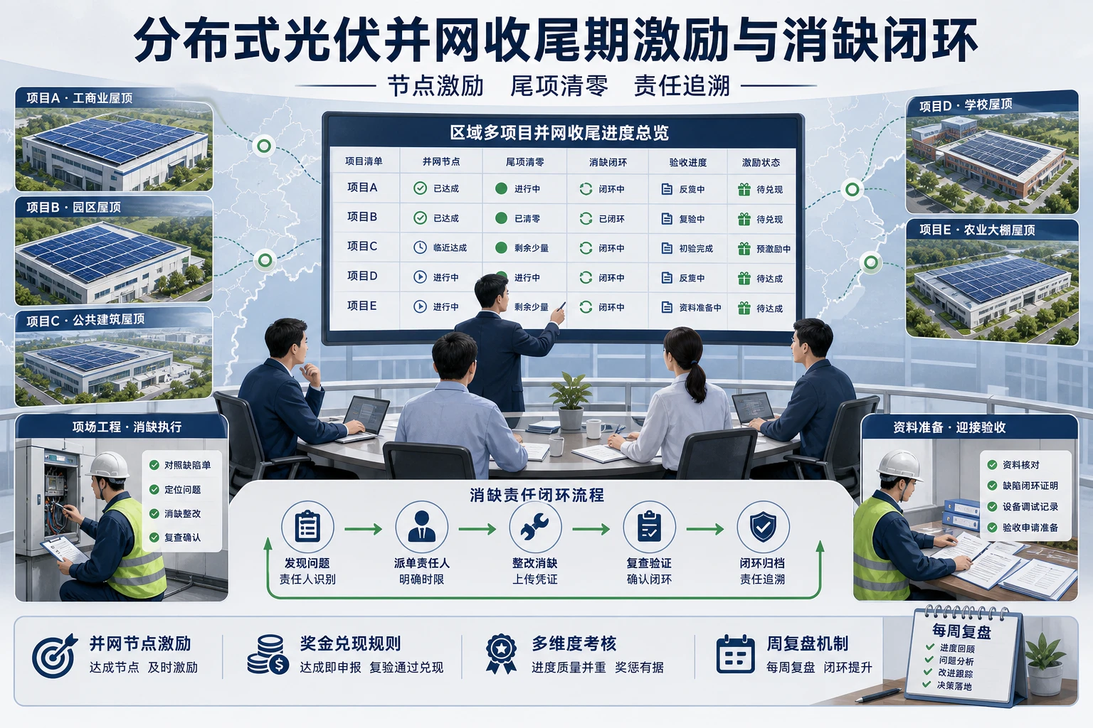 2026年分布式光伏并网收尾期节点激励与消缺闭环设计