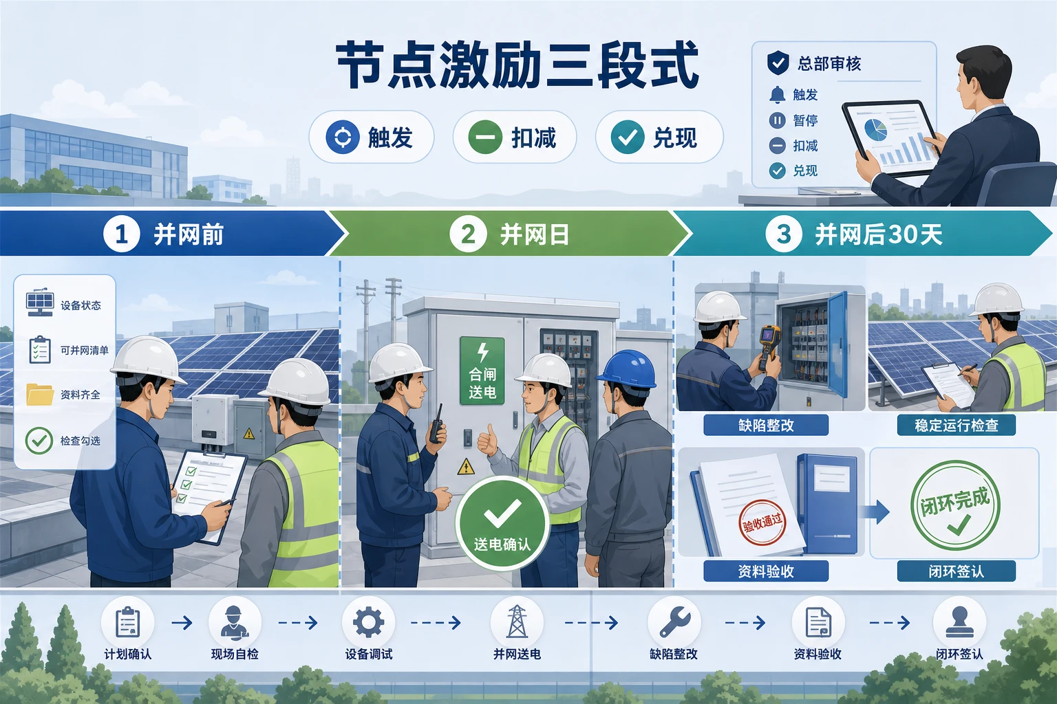 2026年分布式光伏并网收尾期节点激励与消缺闭环设计