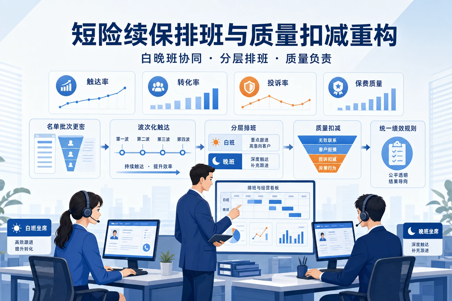 2026年短险续保批次加密下电销排班与质量扣减重构