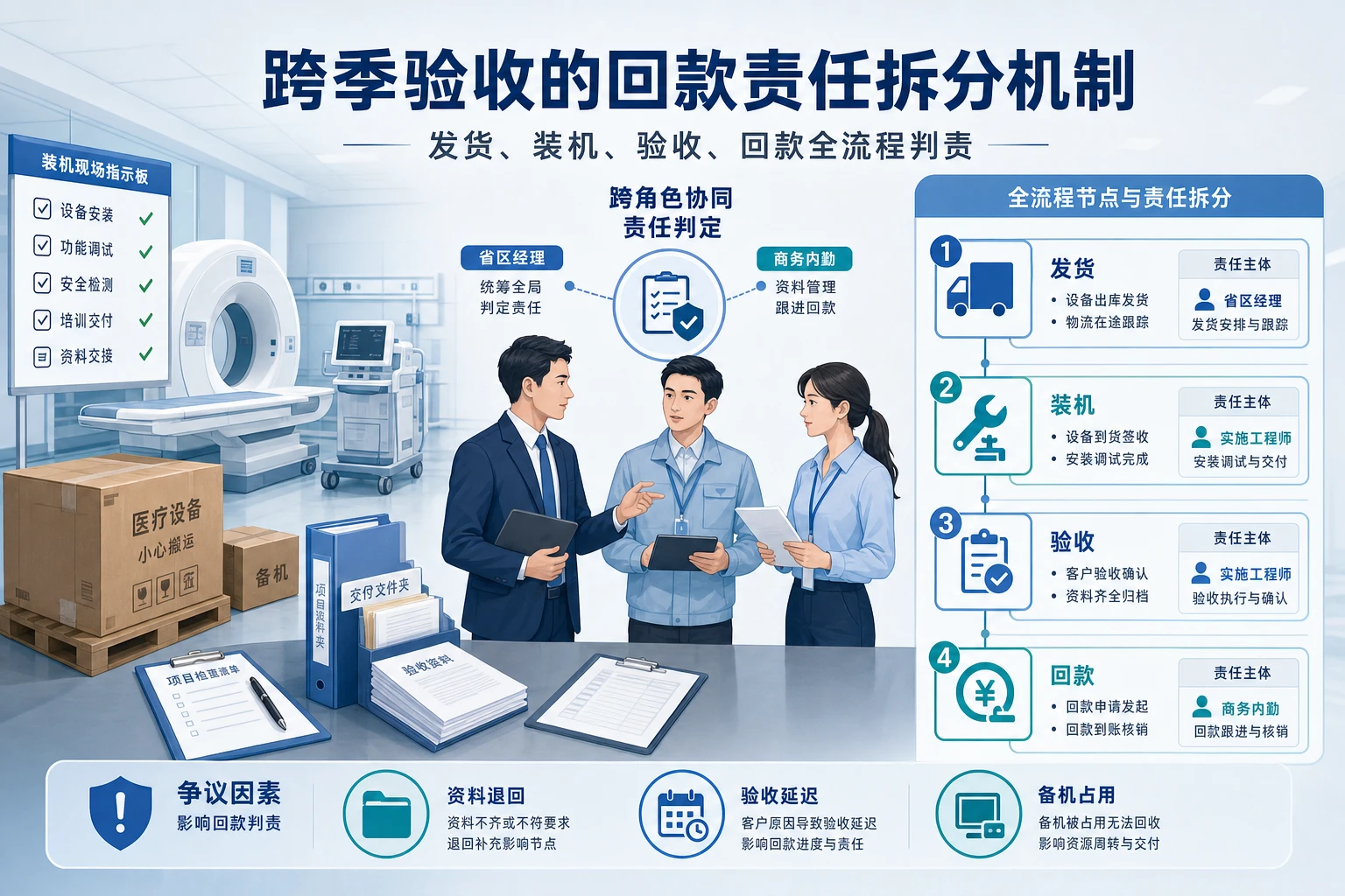 以旧换新项目跨季验收的回款责任拆分机制