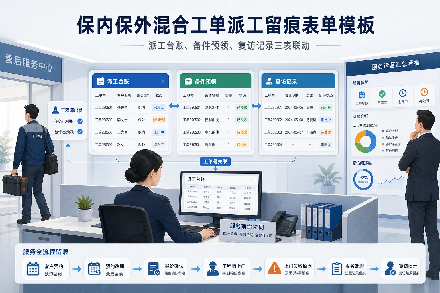 保内保外混合工单派工留痕表单模板设计（2026年版）