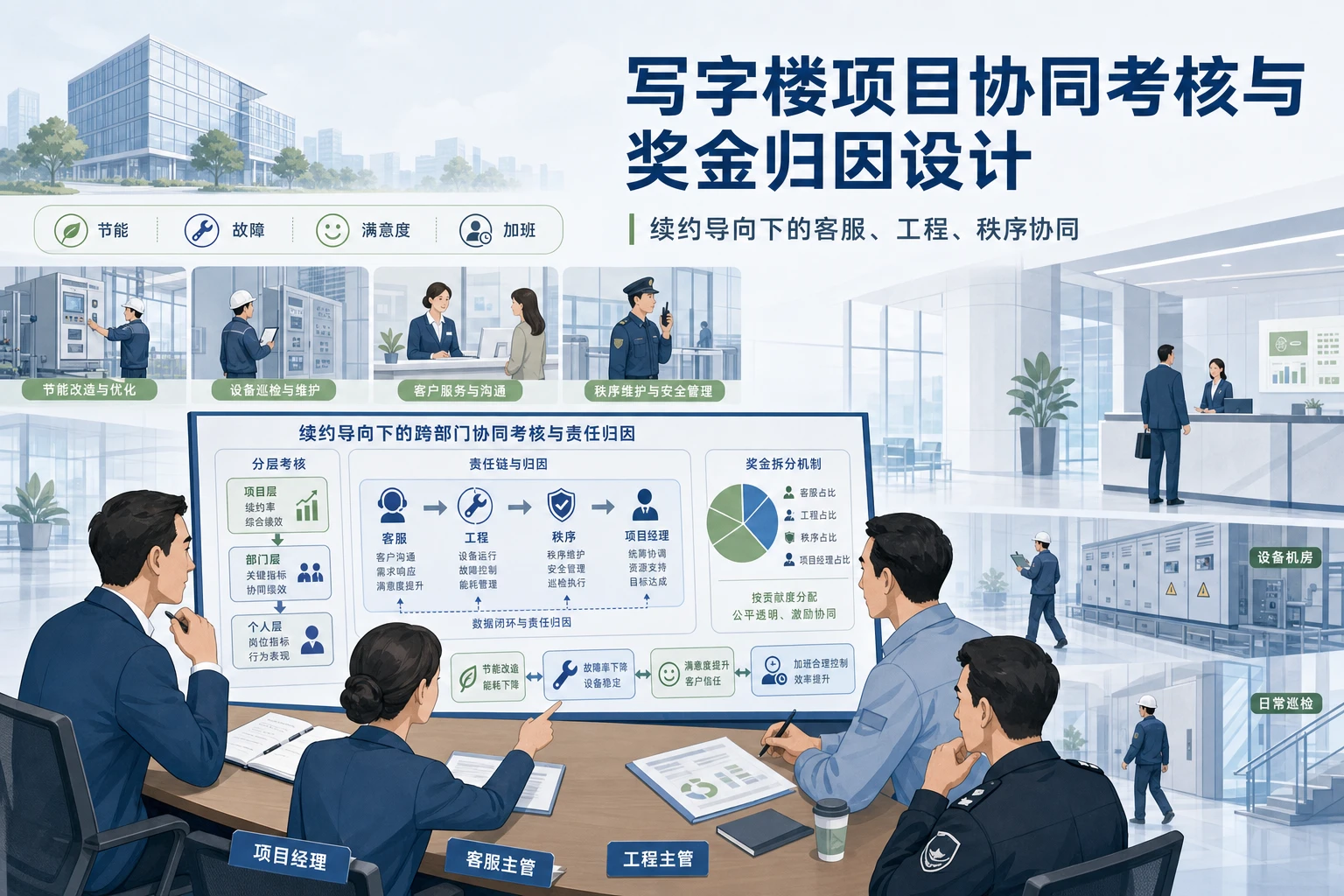 2026年续约导向下写字楼项目协同考核与奖金归因设计