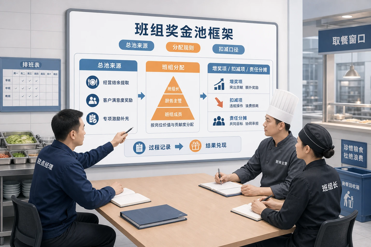 2026年工厂错峰用餐下驻点厨务奖金池闭环设计