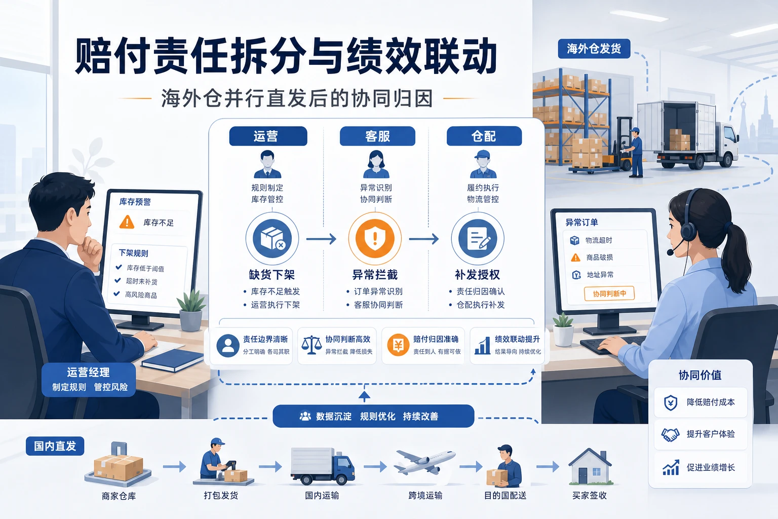 海外仓并行直发后的赔付责任拆分与绩效联动