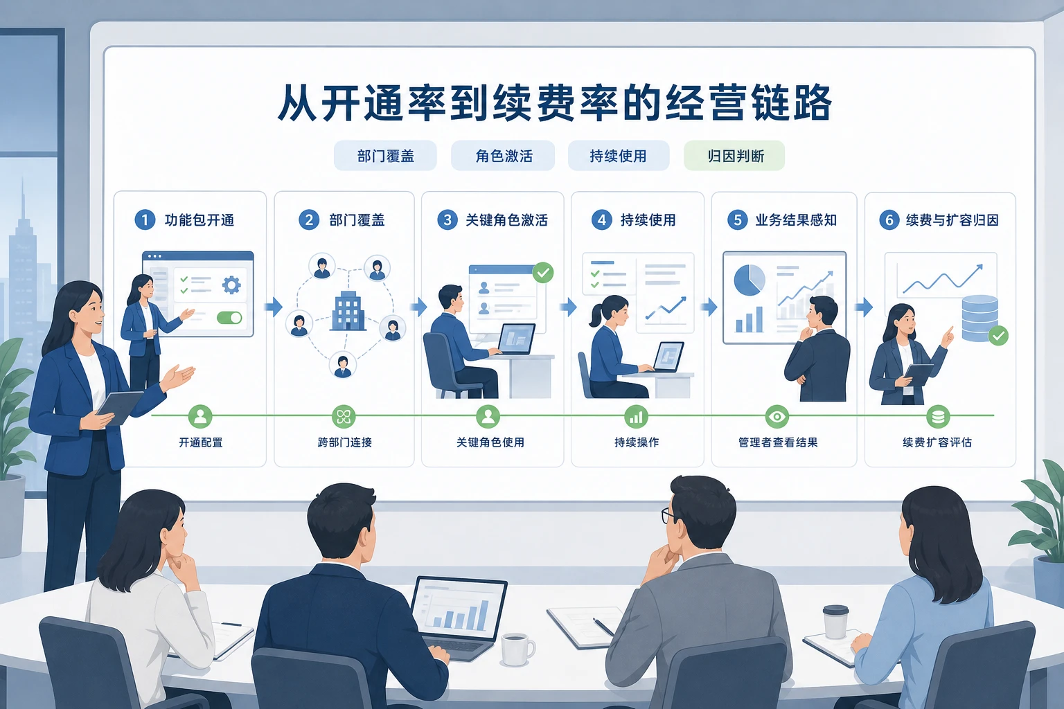 使用深度续费下客户成功岗位与扩容归因重构