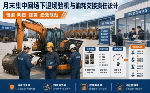 2026年月末集中回场下的退场验机管理：油耗结算、司机交接与项目利润联动
