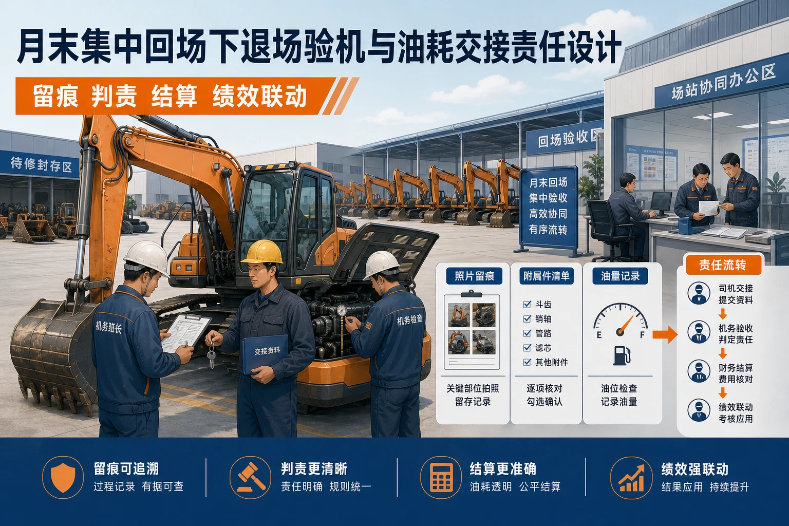 2026年月末集中回场下退场验机与油耗交接责任设计