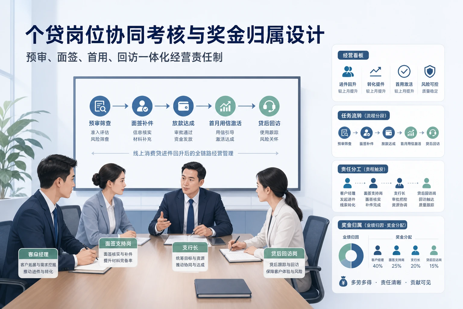 线上消费贷回升期个贷岗位协同考核与奖金归属设计