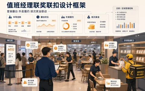 2026年商场店错峰加剧下，值班经理绩效如何联动翻台、外卖履约与班次奖金