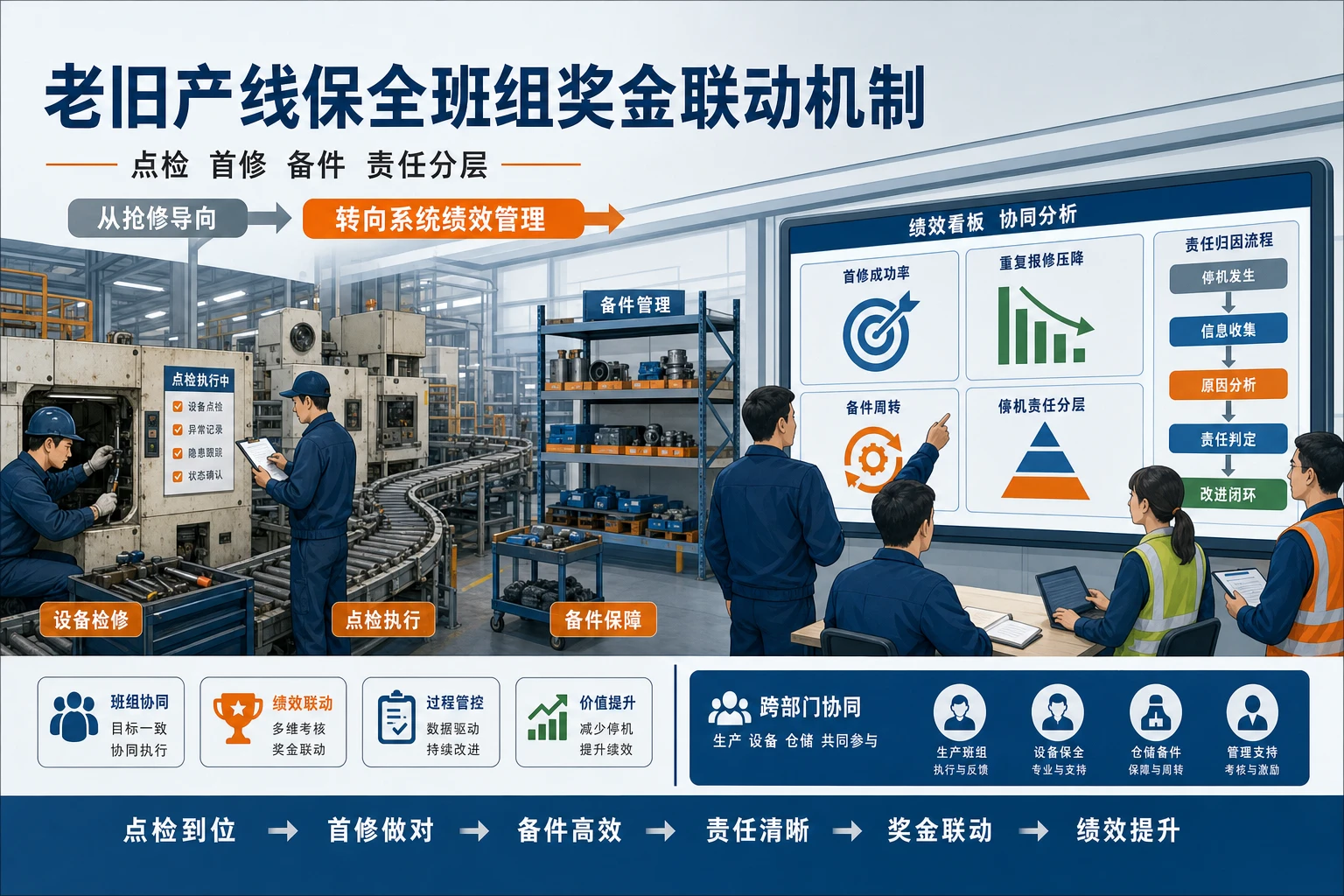老旧产线故障高发期保全班组奖金联动机制设计（2026年版）