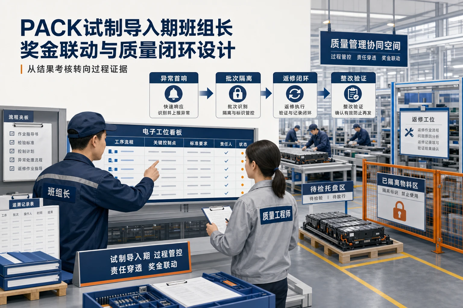 PACK试制导入期班组长奖金联动与质量闭环设计