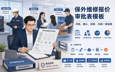 2026年保外维修报价审批表模板：同步记录判损、客户确认与旧件回收责任