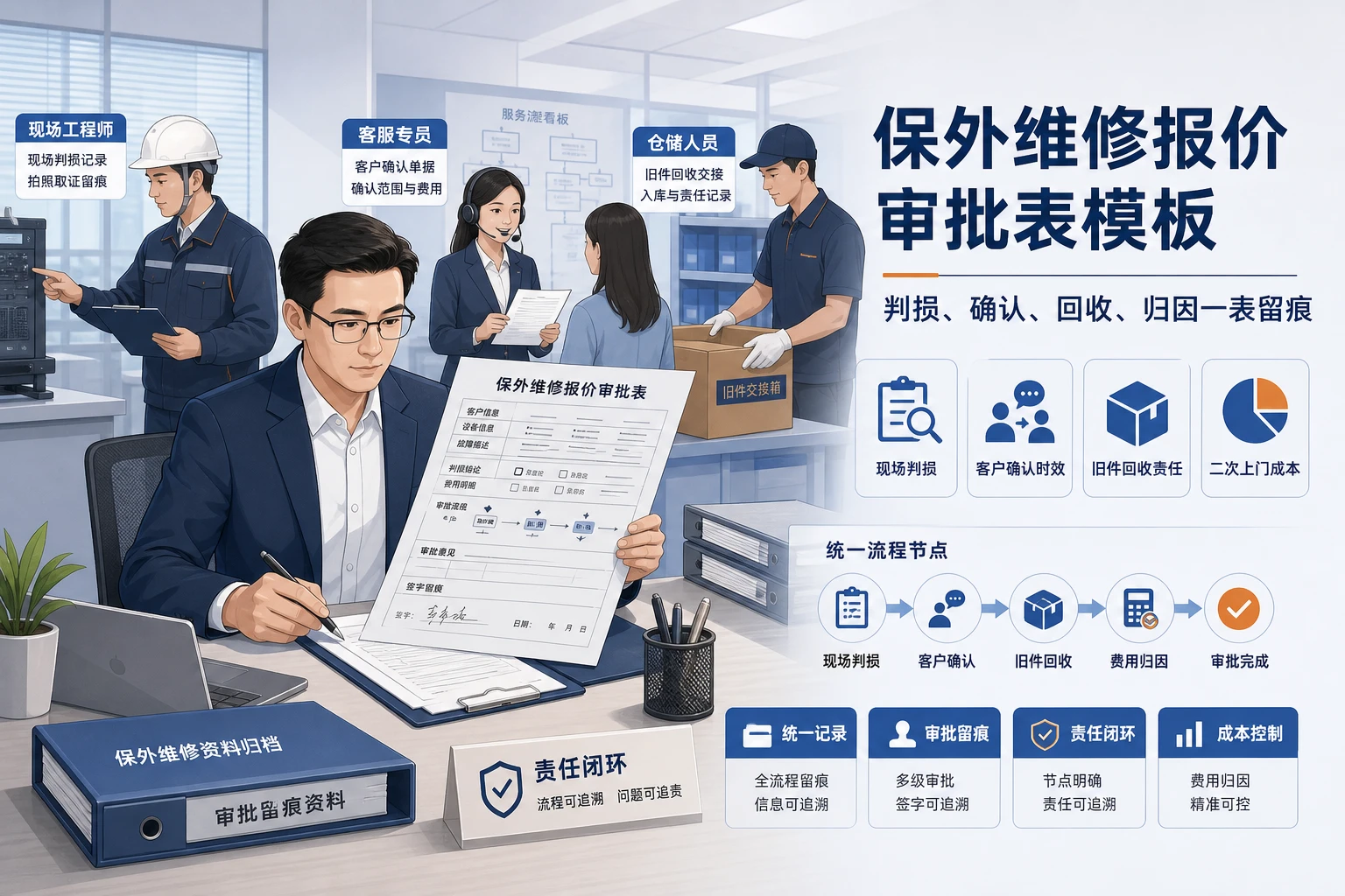 2026年保外维修报价审批表模板与旧件回收责任记录法