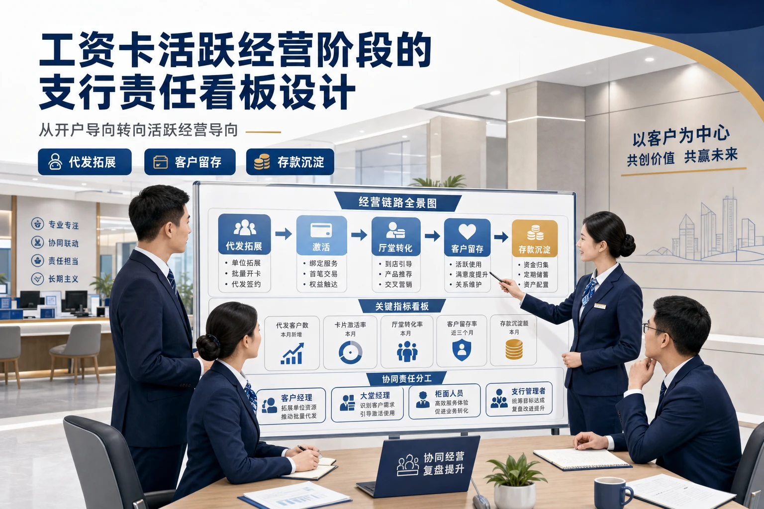 工资卡活跃经营阶段的支行责任看板设计