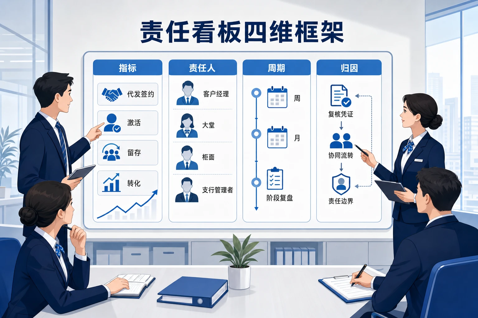 工资卡活跃经营阶段的支行责任看板设计