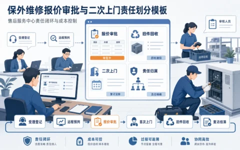 2026年保外维修报价审批模板：二次上门成本与旧件回收责任划分指南