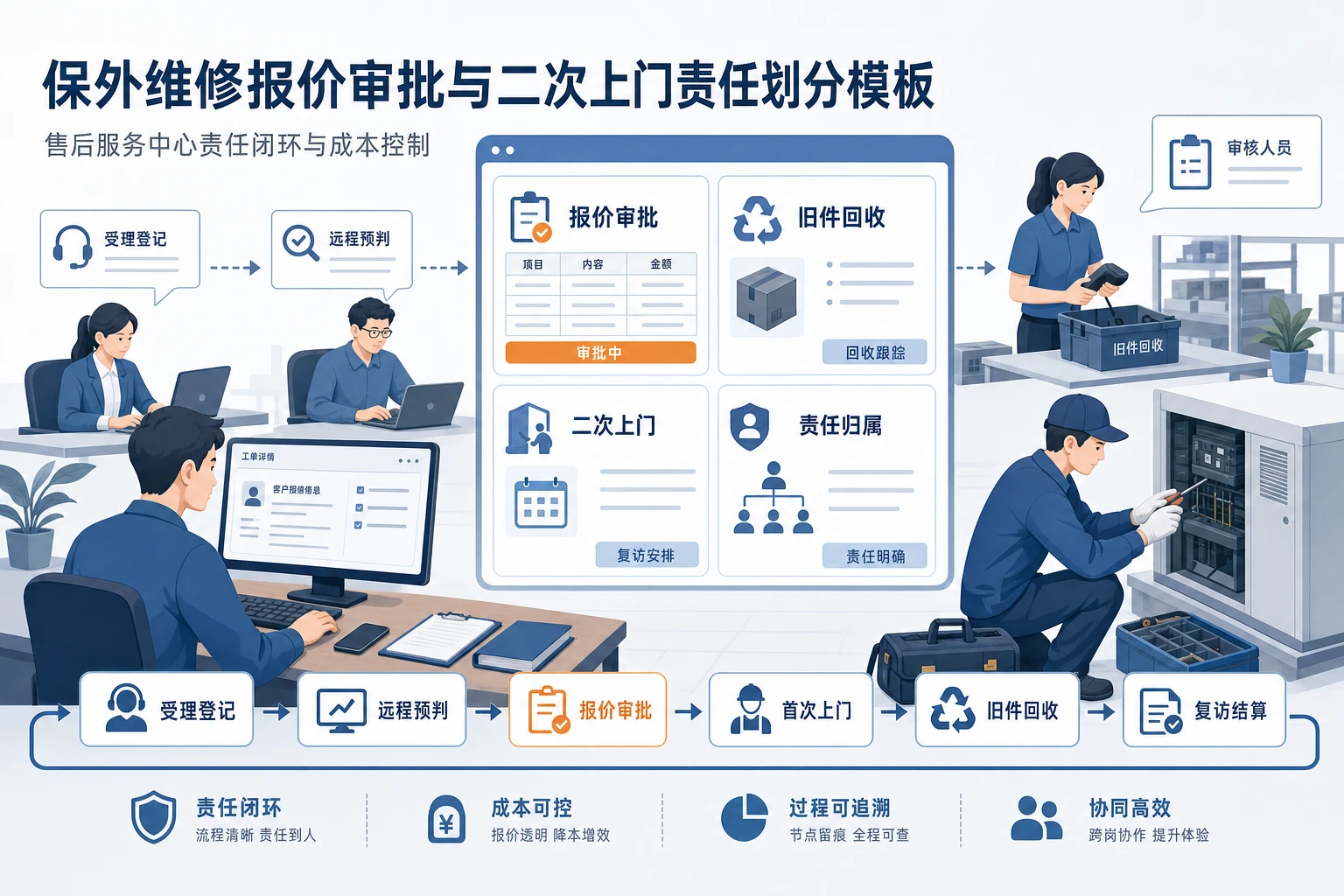 2026年保外维修报价审批与二次上门责任划分模板