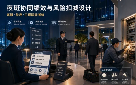写字楼夜班协同绩效怎么做：客服、秩序、工程风险扣减机制设计（2026年版）