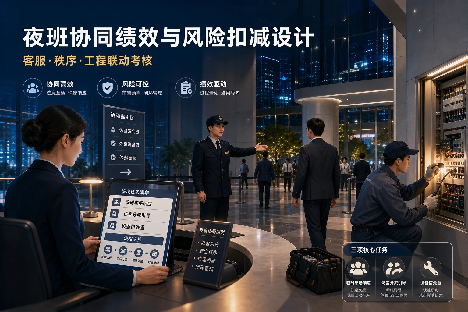 高端写字楼活动密集期夜班协同绩效与风险扣减设计（2026年版）