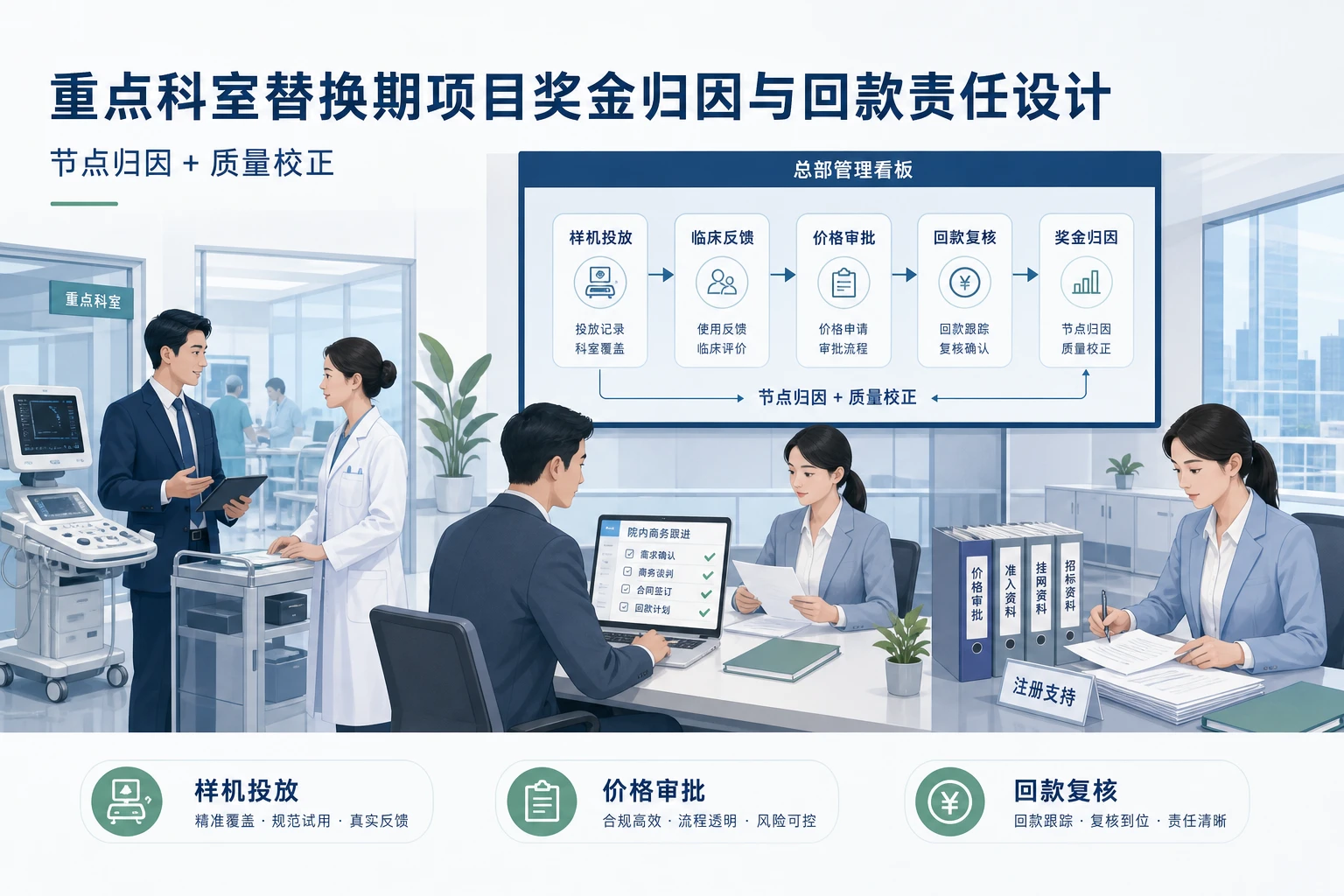 重点科室替换期项目奖金归因与回款责任设计