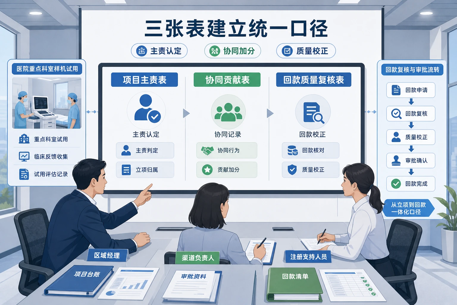 重点科室替换期项目奖金归因与回款责任设计