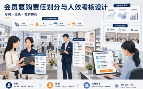 2026年连锁零售门店会员复购考核怎么设计：导购、店长、社群协同与排班人效提升框架