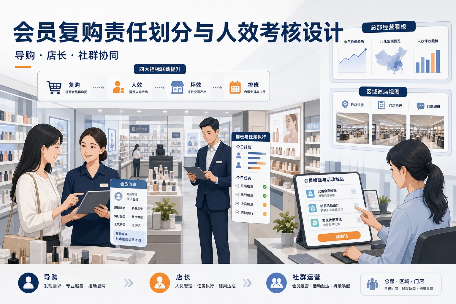 2026年连锁门店会员复购责任划分与人效考核设计
