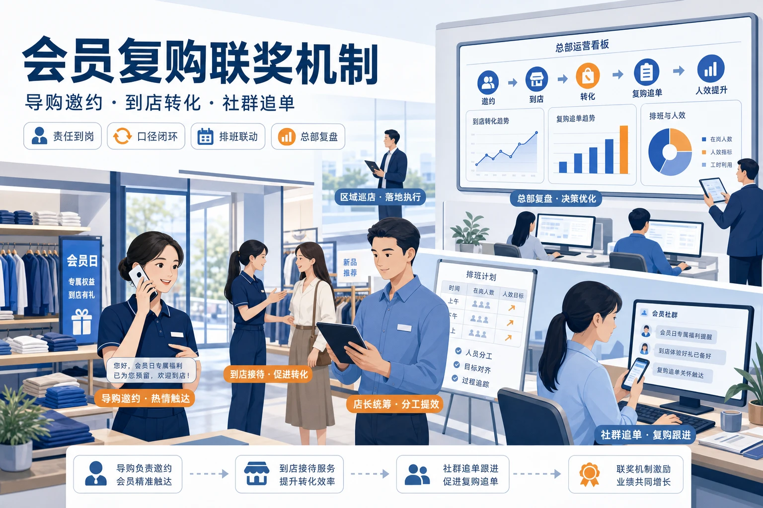 连锁门店会员复购考核:导购店长社群联奖机制怎么定(2026年版)