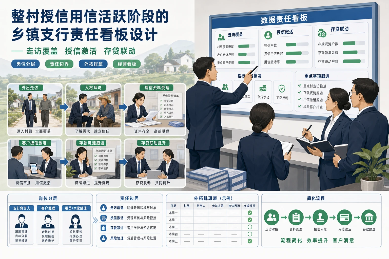 整村授信用信活跃阶段的乡镇支行责任看板设计