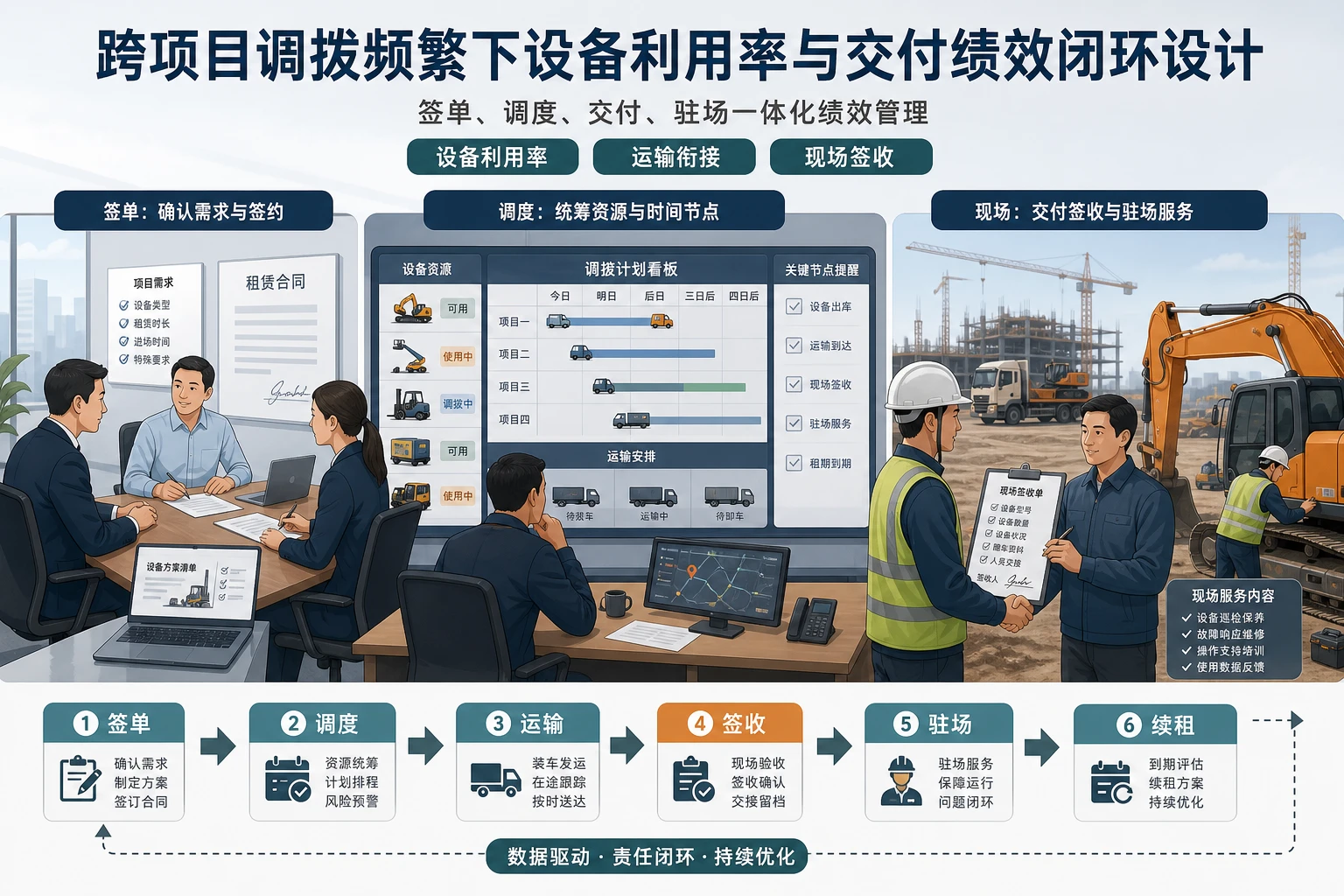 跨项目调拨频繁下设备利用率与交付绩效闭环设计