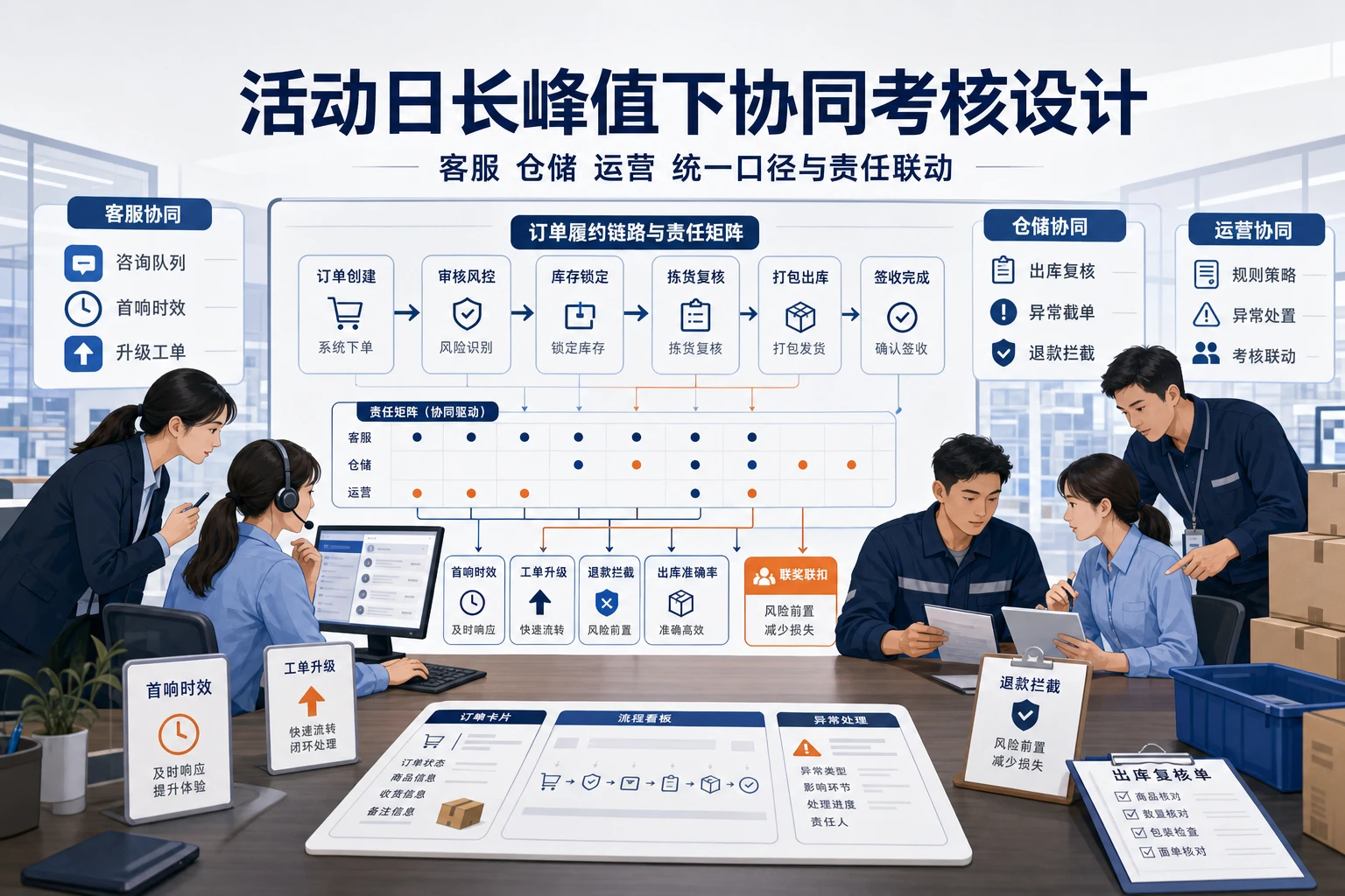 2026年活动日长峰值下跨境电商客服仓储协同考核设计