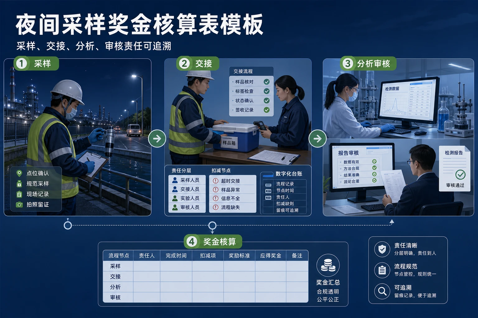 夜间采样增多后项目奖金核算表模板与扣减规则(2026年版)