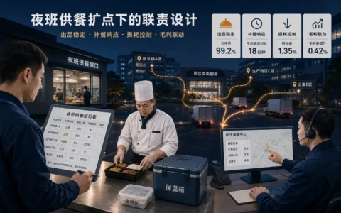 2026年团餐项目绩效怎么做：园区夜班供餐扩点下的三岗联责与毛利联动