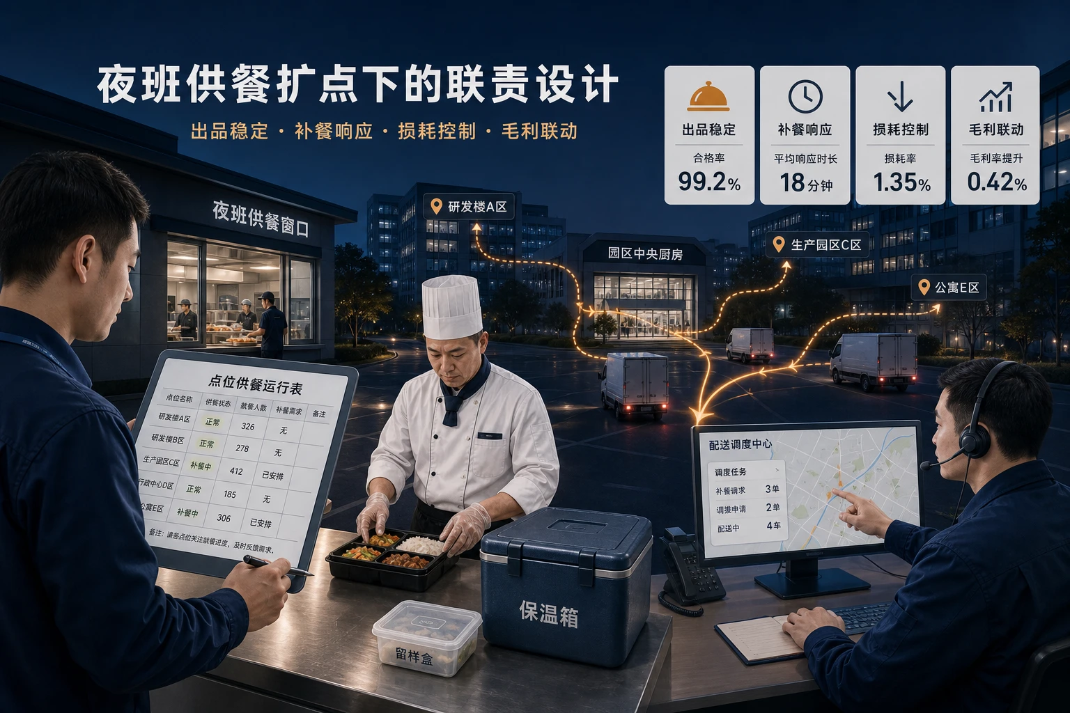 2026年园区夜班供餐扩点下出品稳定与毛利联责设计
