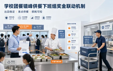 学校团餐错峰供餐绩效怎么做：厨师长考核、班组奖金分配与配送协同机制（2026年版）