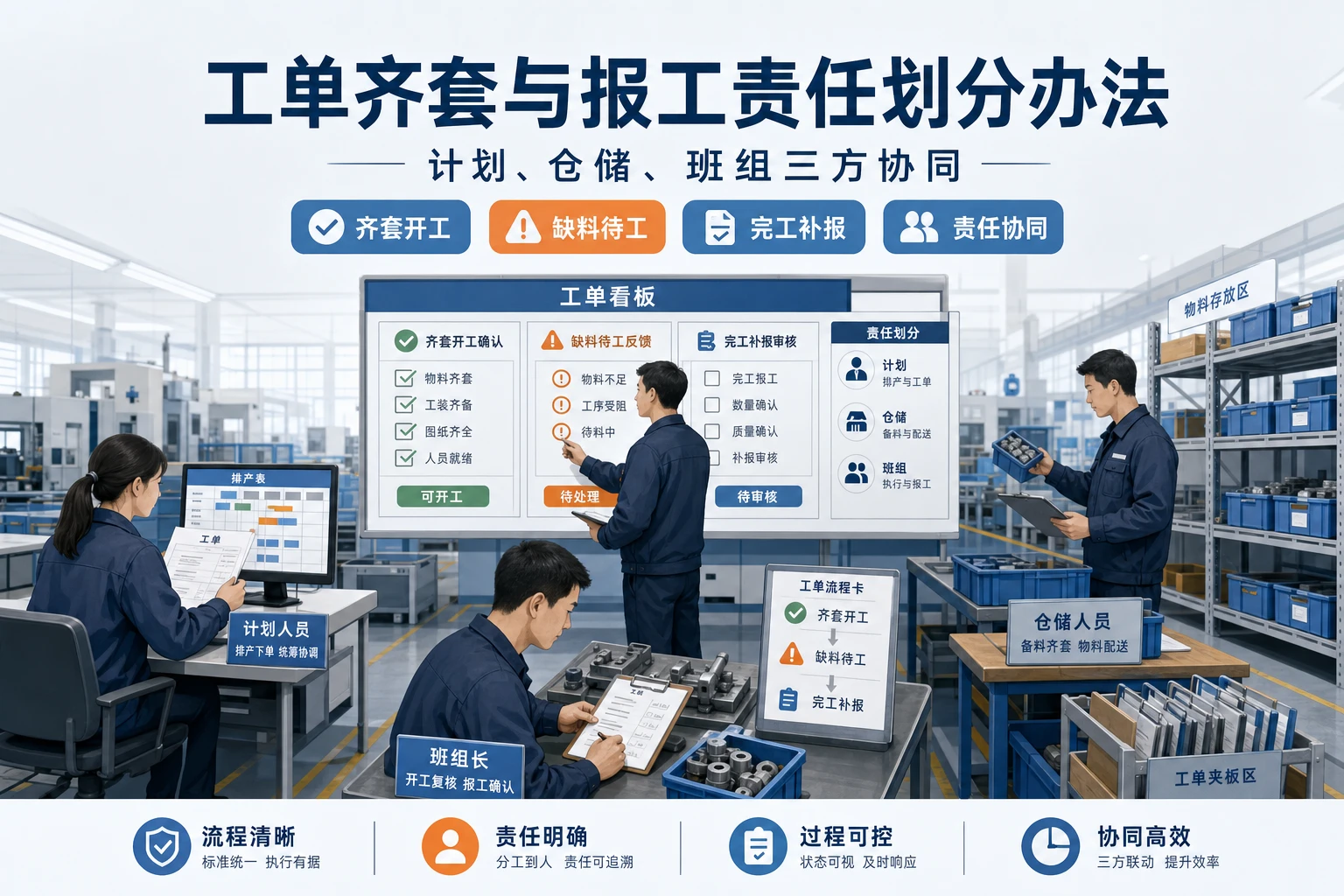 2026年多品种小批量下工单齐套与报工责任划分办法