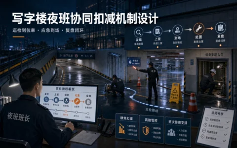 2026年写字楼物业夜班绩效怎么做：客服秩序工程协同扣减机制与排班落地